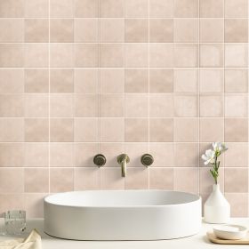 10pcs Self-adhesive Splash Wall Tiles, 10x10 Inch Self-adhesive Subway Tiles, High Quality Pink