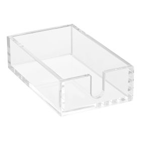 Acrylic Napkin Holder, 9.1 x 5.5 x 2.6 inch, Clear Bathroom Guest Towel Storage Tray with U-Shaped Opening
