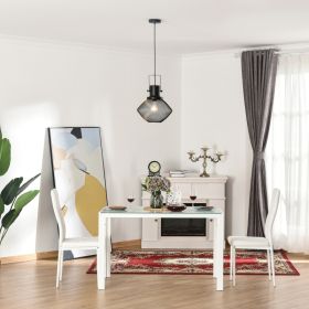 Industrial Pendant Light Fixtures with Adjustable Hanging Chain, Black (Option: Black-360x360x400 mm)